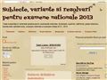 Detalii : Subiecte examene nationale